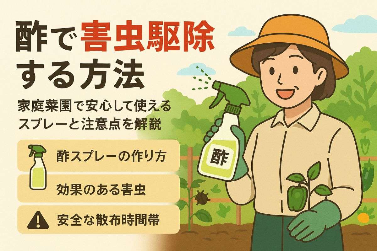 害虫駆除に酢を使う効果と方法！家庭菜園で安全なスプレー活用と注意点