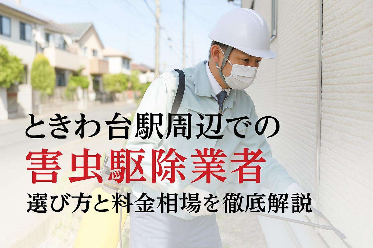 ときわ台駅周辺での害虫駆除業者の選び方と料金相場を徹底解説