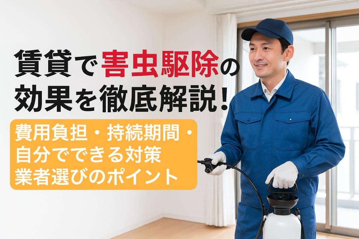 賃貸で害虫駆除の効果を徹底解説！費用負担や持続期間・自分でできる対策と業者選びのポイント