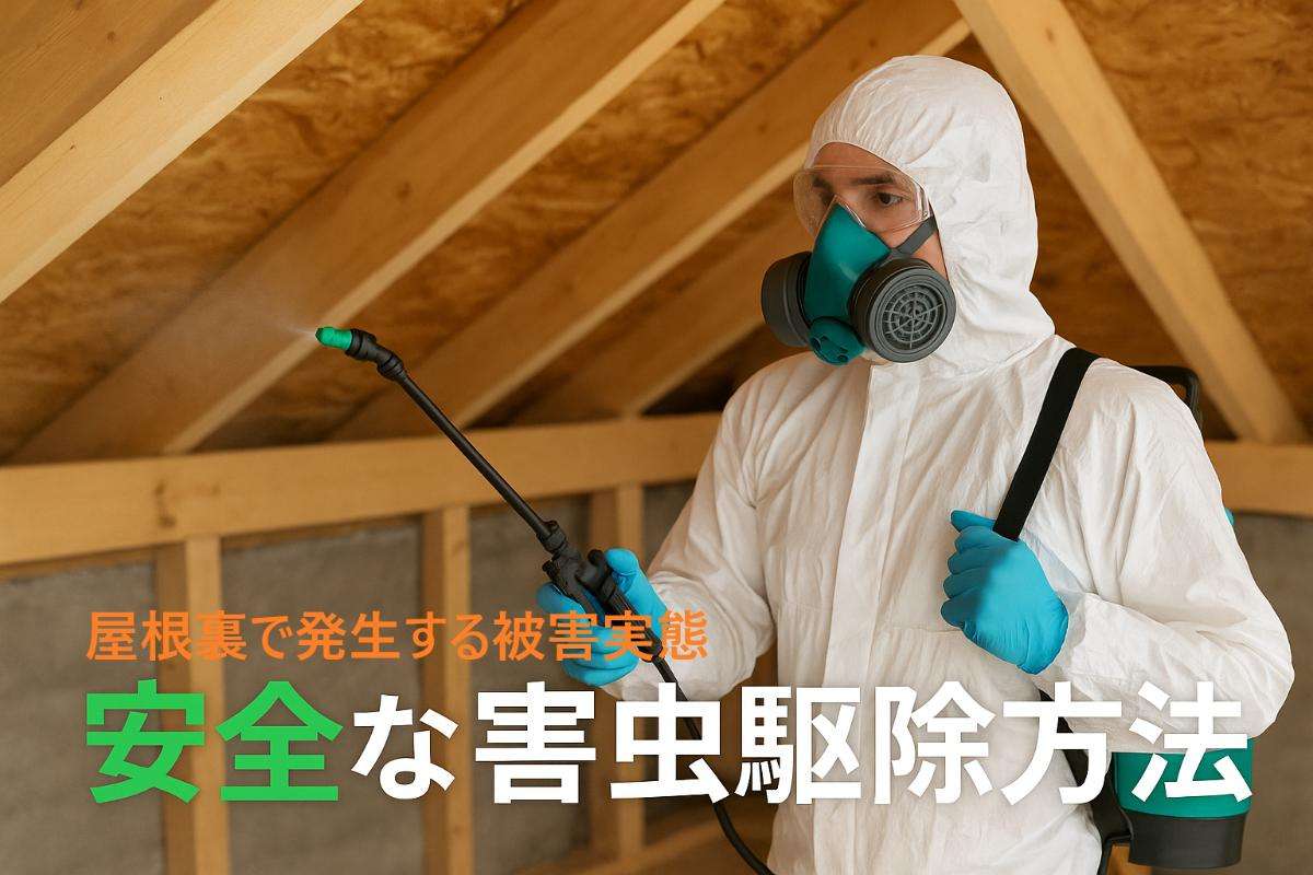 屋根裏で発生する被害実態と安全な害虫駆除方法を徹底解説！