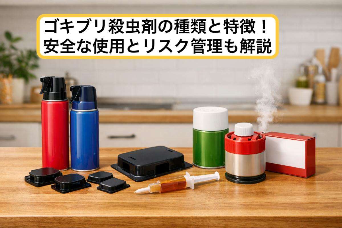 ゴキブリ殺虫剤の種類と特徴！安全な使用とリスク管理も解説
